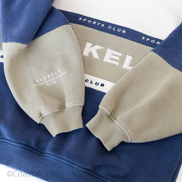 Blakely Alpine Oversized Hoodie M Relaxed Embroidered Cozy Chunky Athleisure - Picture 5 of 11